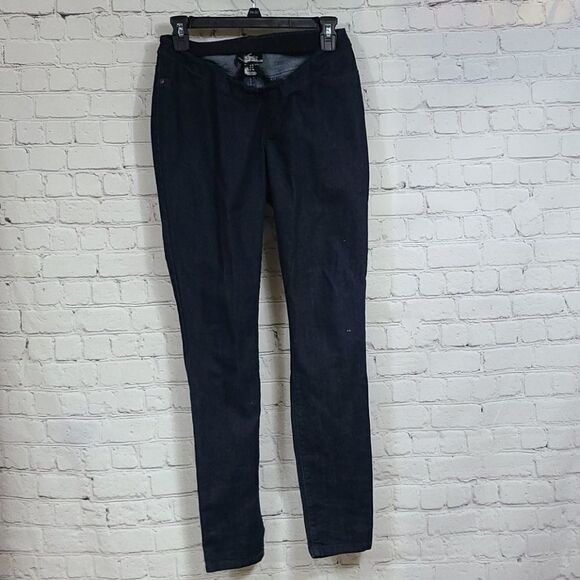 Heidi Klum Loved Maternity Dark Blue Jeans Legging UnderBelly Skinny Jegging - Picture 3 of 10